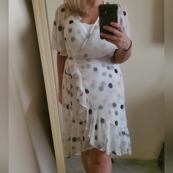 Calvin Klein Polka-dot Ruffle Dress - Picture 5 of 5